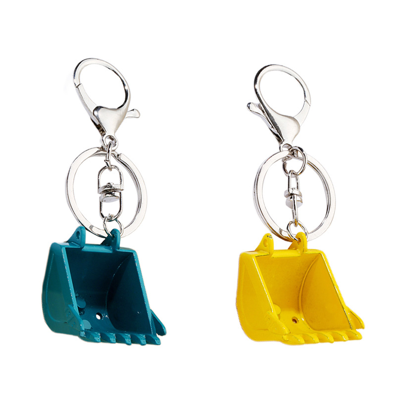 Heavy Equipment Keychain - Criativo Metal Escavadeira Chaveiro, 3D Bucket