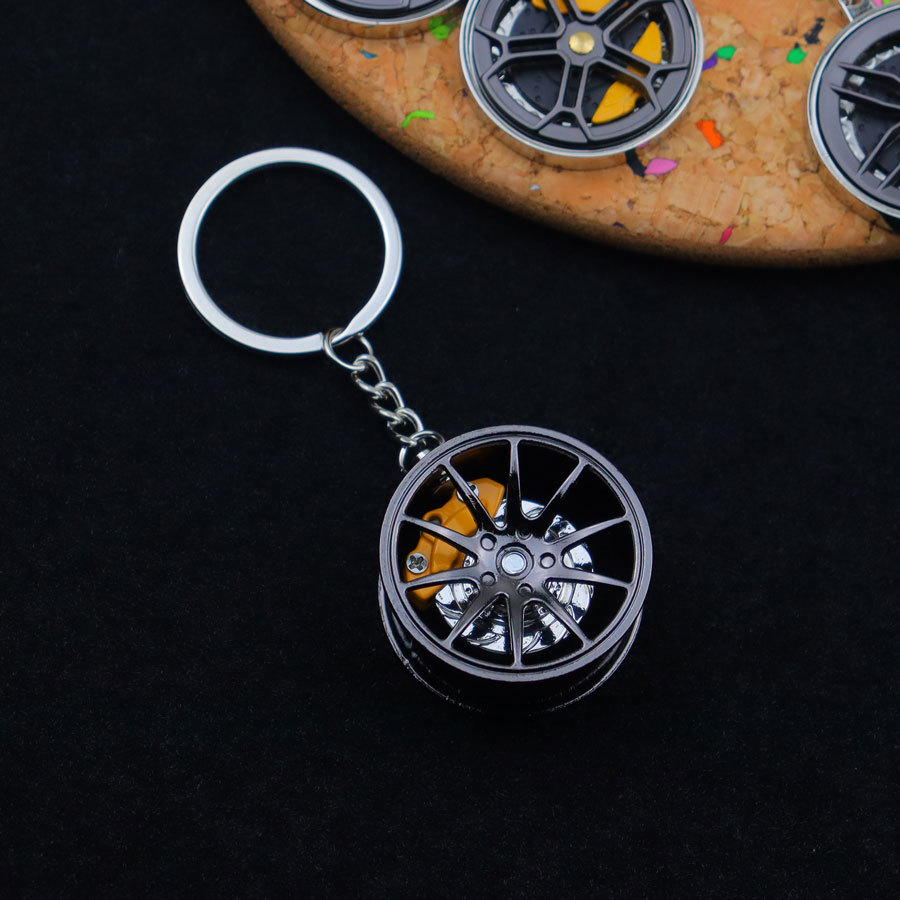 Moda metal roda hub chaveiro f - Heavy Equipment Keychain avaliação e preço